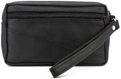 DUNER Bőr fekete autóstáska szimpla ferde varrással (KICSI AUTÓS FERDE)