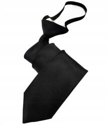 CGM Fekete gumis nyakkendő, egyszínű, sima, megkötős (Nr 1)
