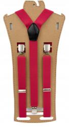 CGM Amaránt egyszínű, sima nadrágtartó (Szelka - struktura gumy ukośna)