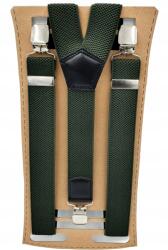  Fiú nadrágtartó, üvegzöld, egyszínű (Szelki ciemna zieleń butelkowa chłopięce)