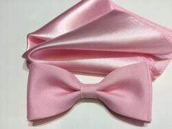 CGM Rózsaszín Csokornyakkendő Halvány Rózsaszín Zsebkendő Szett (M/17/POSZETKA)