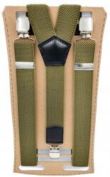  Fiú nadrágtartó, zöld khaki, egyszínű (Szelki zielone khaki chłopięce)