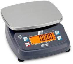 KERN FPB 15K-3M (15kg/0, 005kg) IP68/IP69K digitális asztali mérleg ellenőrző mérés, darabszámlálás, adapter, akkumulátor, hitelesíthető (FPB 15K-3M)