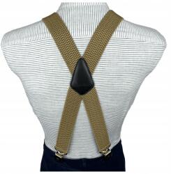 CGM Nadrágtartó dupla X Erős bézs 4 cm (SZ/6/X/BEŻOWA)