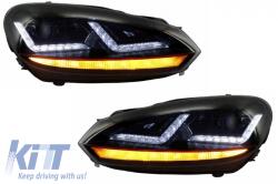 OSRAM Xenon fejlesztett Első lámpák LEDriving Volkswagen Golf 6 VI (2008-2012) piros GTI LED dinamikus sorozatos kanyarodó lámpák (LEDHL102-GTI)