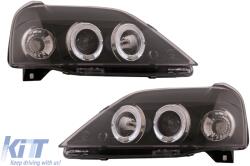 KITT Lightning Angel Eyes Headlights suitable for Dacia Logan (2004-2008) Black (HLDLB)