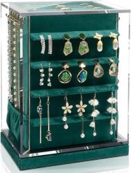  Kamier 360°-ban forgatható ékszerdoboz 5 fiókkal (zöld)