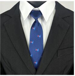  Sötétkék Kék Piros fiú nyakkendő gumival, nyakkendő (K4/Żak/10)