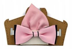 CGM Rózsaszín És Sötétkék Csokornyakkendő Zsebkendővel, Háromszög Alakú (M17/18)