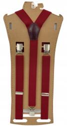 CGM Bordó málnaszínű sötét egyszínű nadrágtartó (SZELKI 25/11)