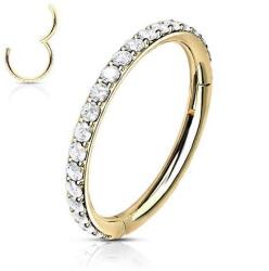  Csuklós karika orvosi acélból kövekkel Arany sz1, 6