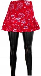  Női Ifjúsági Szoknya Rövid Térdig Érő Szoknya Piros Virágos 38 M
