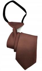CGM Barna, gumis nyakkendő, egyszínű, sima, előre megkötött (Nr 50)