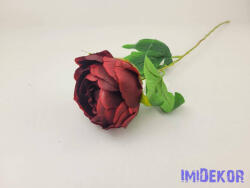  Peónia szálas selyemvirág 55cm - Bordó