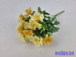  Margaréta 5 ágú selyem csokor 27 cm - Vajsárga