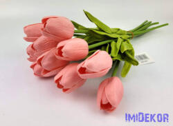  Tulipán 10 szálas gumi köteg 34 cm - Lazac