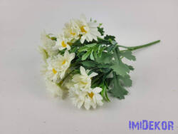  Margaréta 5 ágú selyem csokor 27 cm - Krém