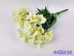  Asztromélia 7 ágú selyem csokor 48 cm - Törtfehér