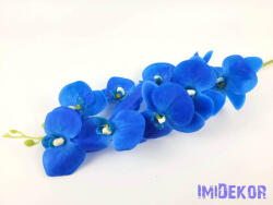  Gumis élethű phalaenopsis orchidea ág 100 cm - Kék