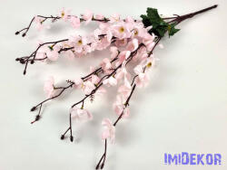  Barackvirág 7 ágú selyemvirág csokor 57 cm - Babarózsaszín