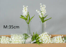  Gyöngyvirág ág szálas selyemvirág díszítő 35 cm