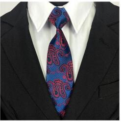  Sötétkék/Piros fiú nyakkendő gumival, előre megkötött nyakkendő (K4/Żak/13)