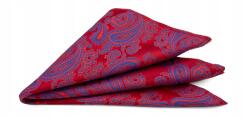  Piros-kék párnahuzat, blézer zsebbe (Poszetka żakardowa do ułożenia w kieszeń)