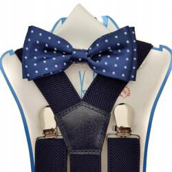 CGM Gyerek Sötétkék Legyező Nadrágtartó Pöttyös Mintával (KPL/SZ/18/M1)