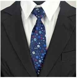  Sötétkék Kék Piros fiú nyakkendő gumival, nyakkendő (K4/Żak/7)