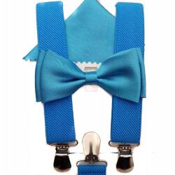 CGM Gyerek Türkizkék Nadrágtartó És Csokornyakkendő (KPL/SZ3/MDZ/56)