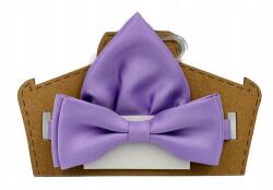 CGM Cseresznyevirág Lila Nyakkendő Csokornyakkendő Zsebkendő Szett Háromszög Alakú (M37)
