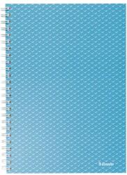Esselte Caiet de birou Esselte Colour'Breeze, carton, reciclabil, certificare FSC, A5, 80 coli, cu spira, matematica, albastru (SL628466) - birotica-asp