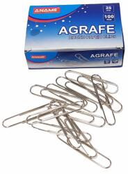  Agrafe ANAME, 25 mm, metal, colturi rotunjite, 100 bucati/cutie (NN017111) Agrafa