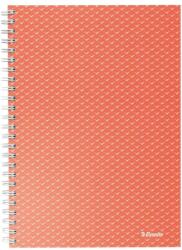 Esselte Caiet de birou Esselte Colour'Breeze, carton, reciclabil, certificare FSC, A5, 80 coli, cu spira, matematica, corai (SL628468) - birotica-asp