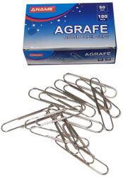  Agrafe ANAME, 50 mm, metal, colturi rotunjite, 100 bucati/cutie (NN017114) Agrafa