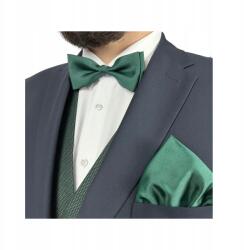 CGM Sötétzöld, Üvegzöld Csokornyakkendő Zsebkendővel (M68)