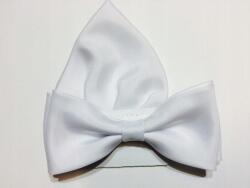 CGM Csokornyakkendő és párnahuzat Elegáns fehér hó csokornyakkendő (M/PLUS/27)