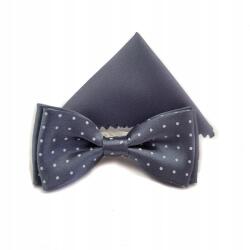 CGM Fiú Csokornyakkendő Szürke Acél Pöttyös, Párnahuzattal (Mucha)