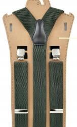 CGM Zöld, üvegzöld egyszínű férfi nadrágtartó (Szelki jednokolorowe gładkie)
