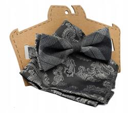 CGM szürke grafit légy mintás párnahuzat szett (Mucha żakardowa z poszetką w komplecie)