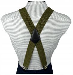 CGM Nadrágtartó dupla X Erős Khaki Zöld 4 cm (SZ/6/X/49)