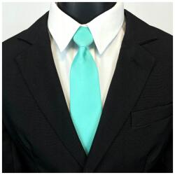  Zöld menta színű fiú nyakkendő gumival, kész nyakkendő (K4/60)