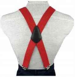 CGM Nadrágtartó dupla X Erős piros 4 cm (SZ/6/X/13)