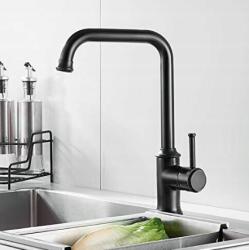 Kelelife Konyhai Csaptelep Forgatható Fekete matt 360° álló (SU SS-01)