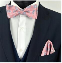 CGM Csokornyakkendő és Jacquard párnahuzat rózsaszín inghez (M5/112)