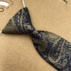 CGM Barna sötétkék gumis fiú nyakkendő (KD22)