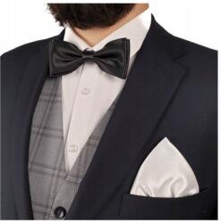 CGM Csokornyakkendő fekete, fényes, fehér párnahuzattal, elegáns (M3/WYP/1/27/P)
