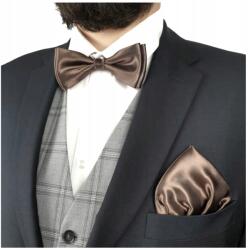 CGM Csokornyakkendő és párnahuzat barna elegáns csokornyakkendő (M3/WYP/2/P)