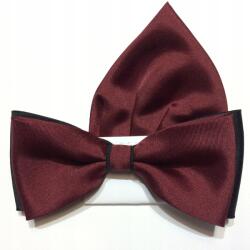 CGM Bordo-fekete Csokornyakkendő Bordo Díszkendővel (M3 11/1)