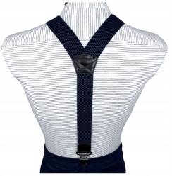 CGM Nadrágtartó sötétkék-fekete Extra erős 4 cm széles (6/18/1)